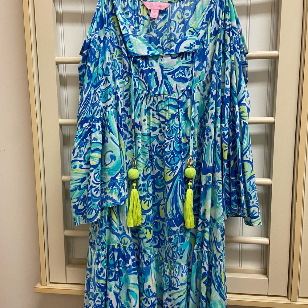 Lilly Pulitzer mini dress.